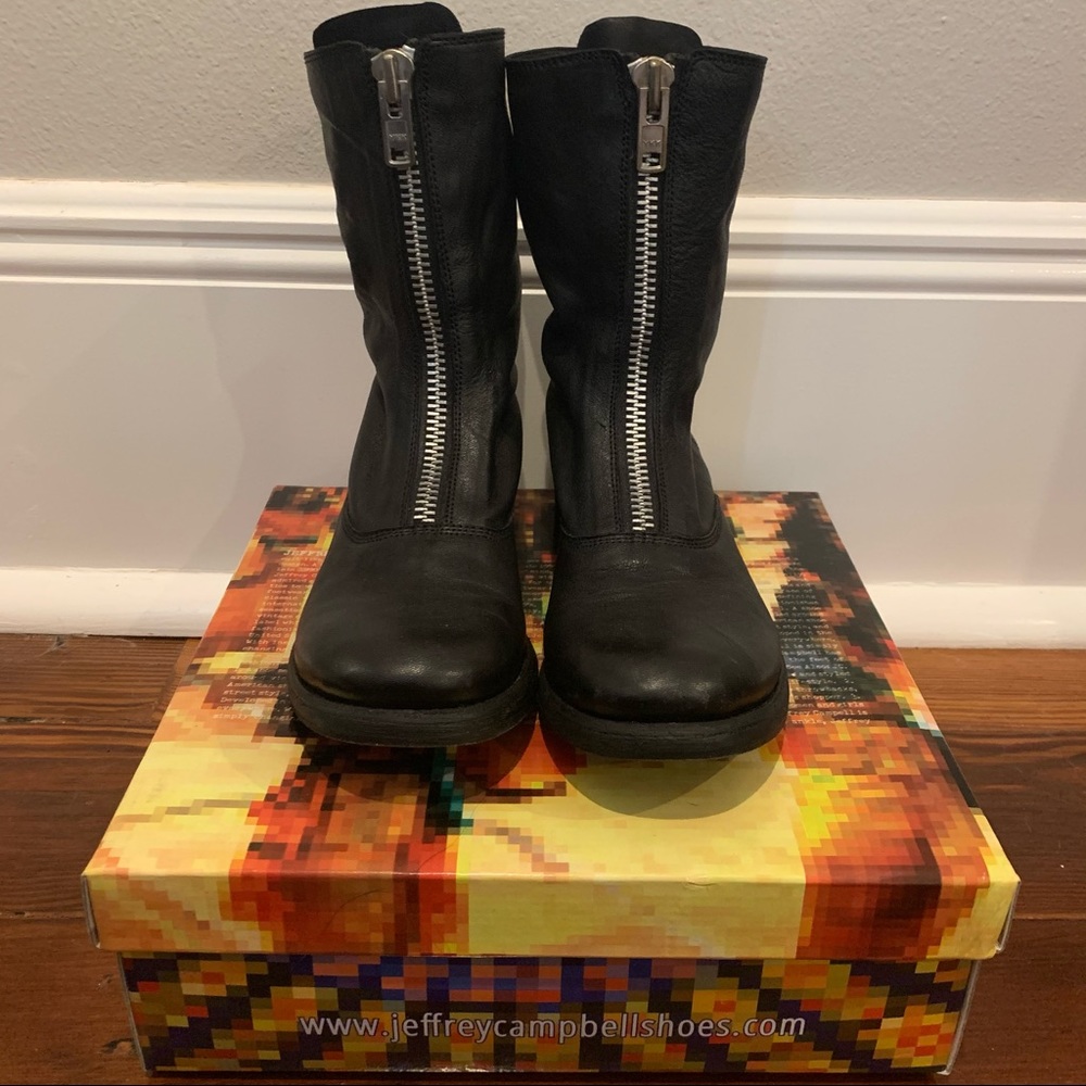 Jeffrey Campbell Zokia Zip Combat Boot